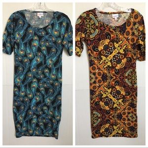 Bundle of 2 LuLaRoe Julia Dresses XS